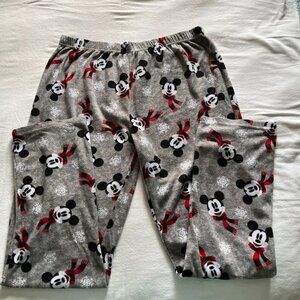 Disney Winter Mickey Mouse Fleece Pajama Pants Size XXL*